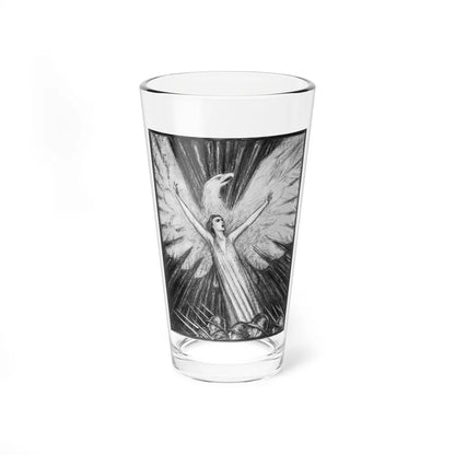 Heroic Eagle-Woman Illustration (c. 1918) - Pint Glass 16oz-16oz-Go Mug Yourself