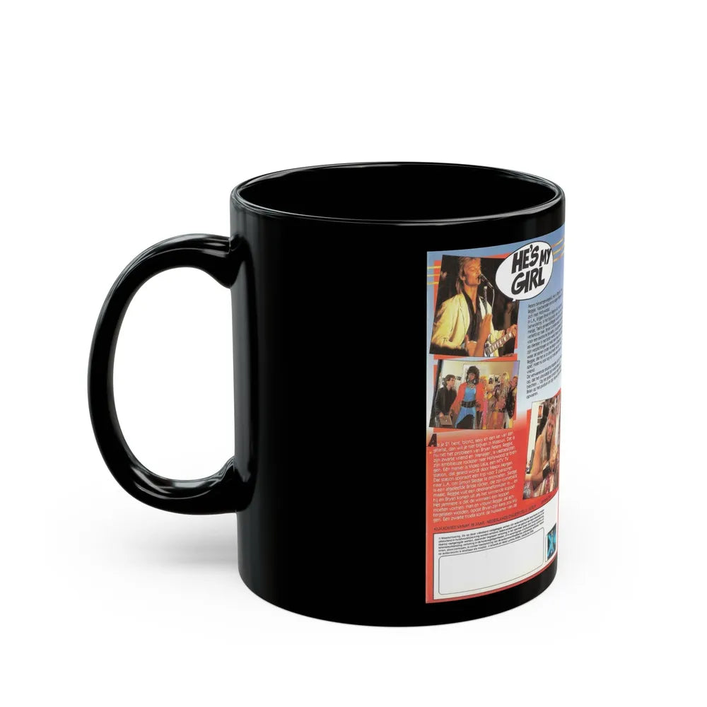 HES MY GIRL (VHS COVER) - Black Coffee Mug-Go Mug Yourself