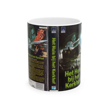 HET HUIS BIJ HET KERKHOF (VHS COVER) - White Coffee Mug-11oz-Go Mug Yourself