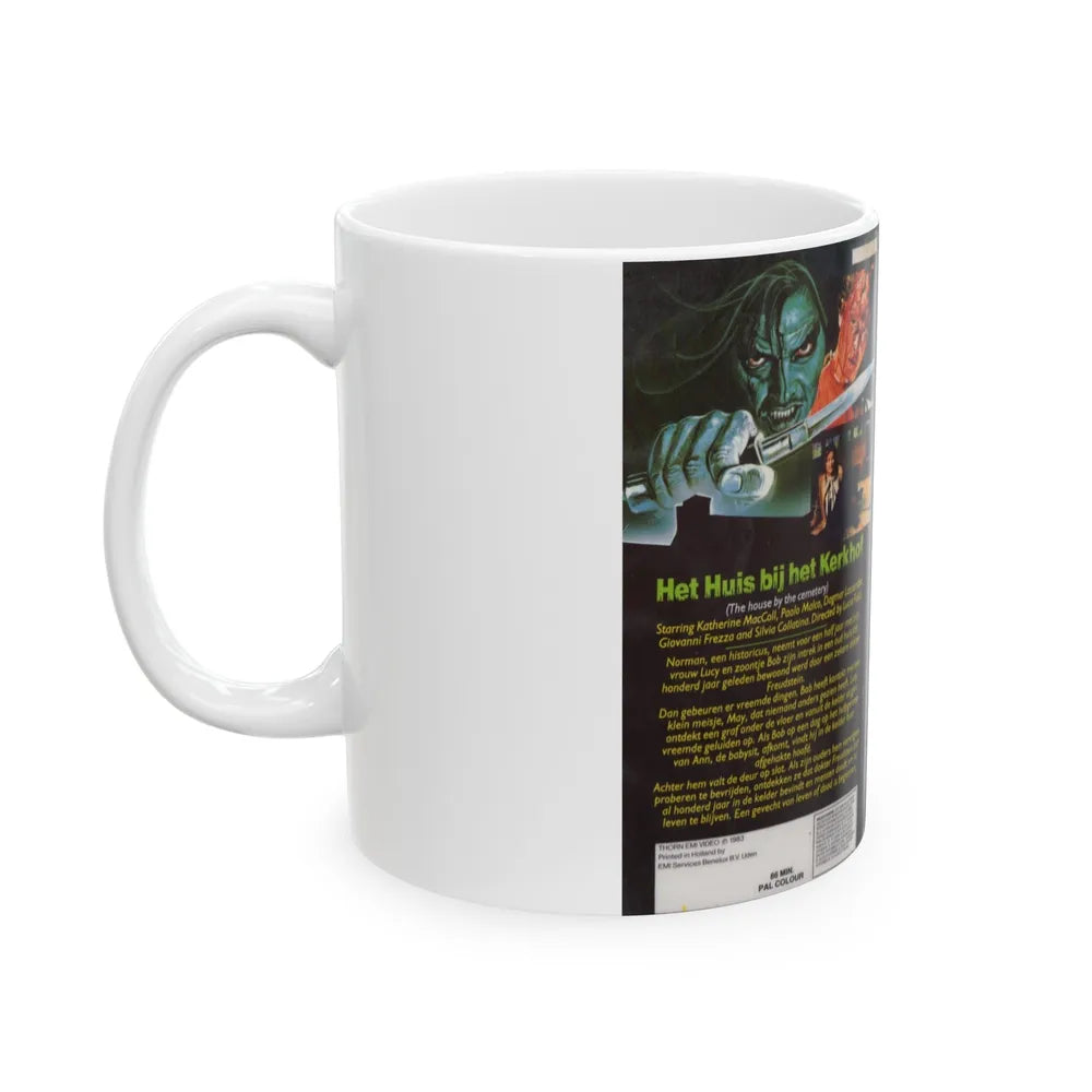 HET HUIS BIJ HET KERKHOF (VHS COVER) - White Coffee Mug-Go Mug Yourself