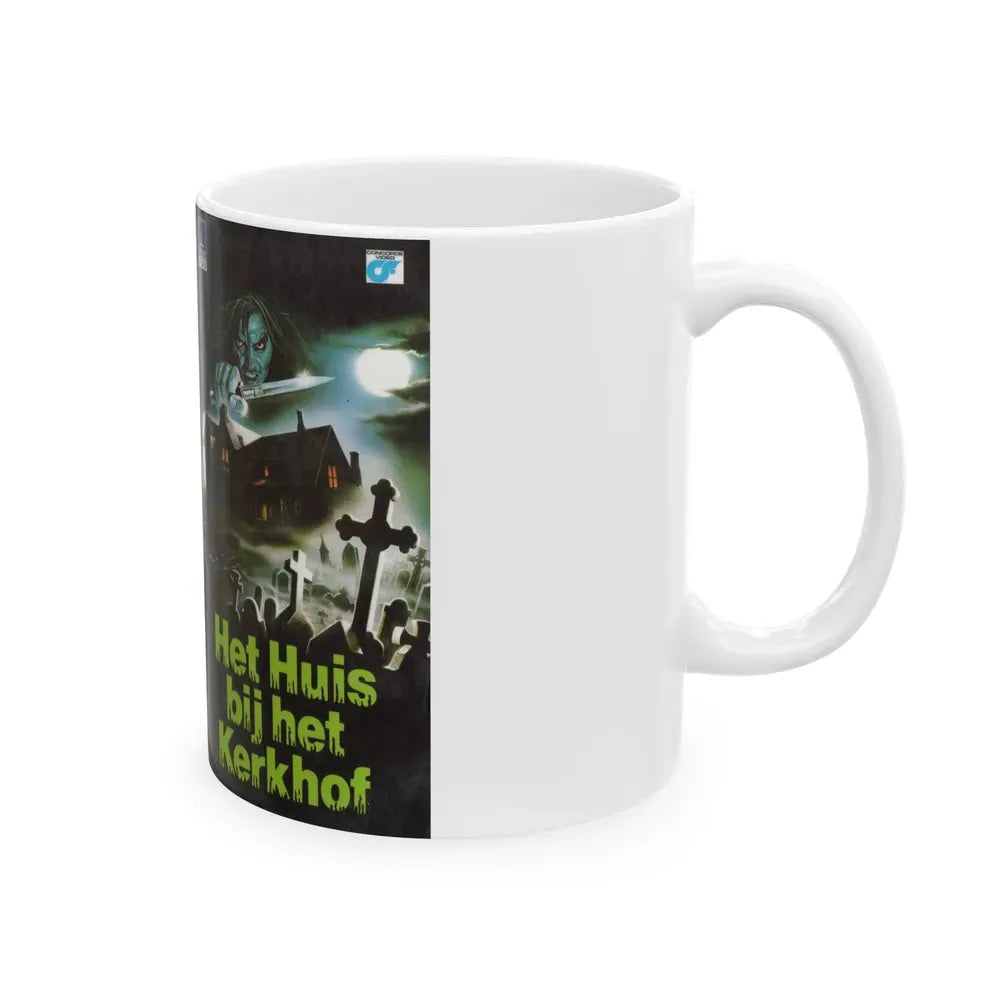 HET HUIS BIJ HET KERKHOF (VHS COVER) - White Coffee Mug - Go Mug Yourself