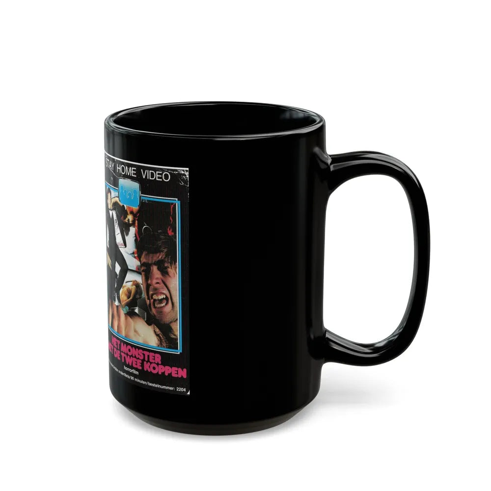 HET MONSTER MET DE TWEE KOPPEN (VHS COVER) - Black Coffee Mug-Go Mug Yourself