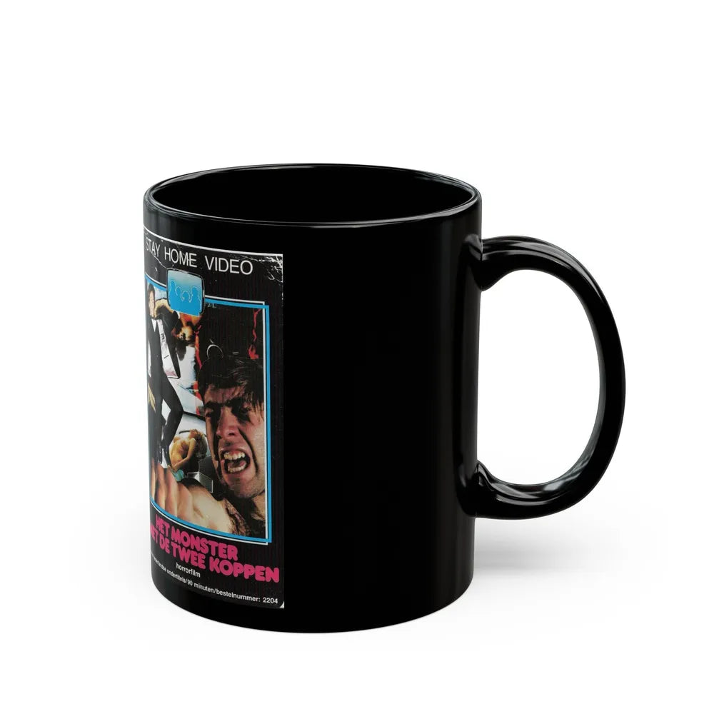 HET MONSTER MET DE TWEE KOPPEN (VHS COVER) - Black Coffee Mug-Go Mug Yourself