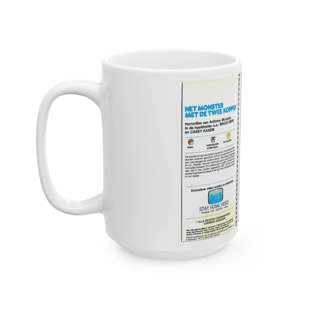 HET MONSTER MET DE TWEE KOPPEN (VHS COVER) - White Coffee Mug-Go Mug Yourself