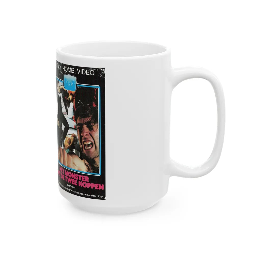 HET MONSTER MET DE TWEE KOPPEN (VHS COVER) - White Coffee Mug-Go Mug Yourself