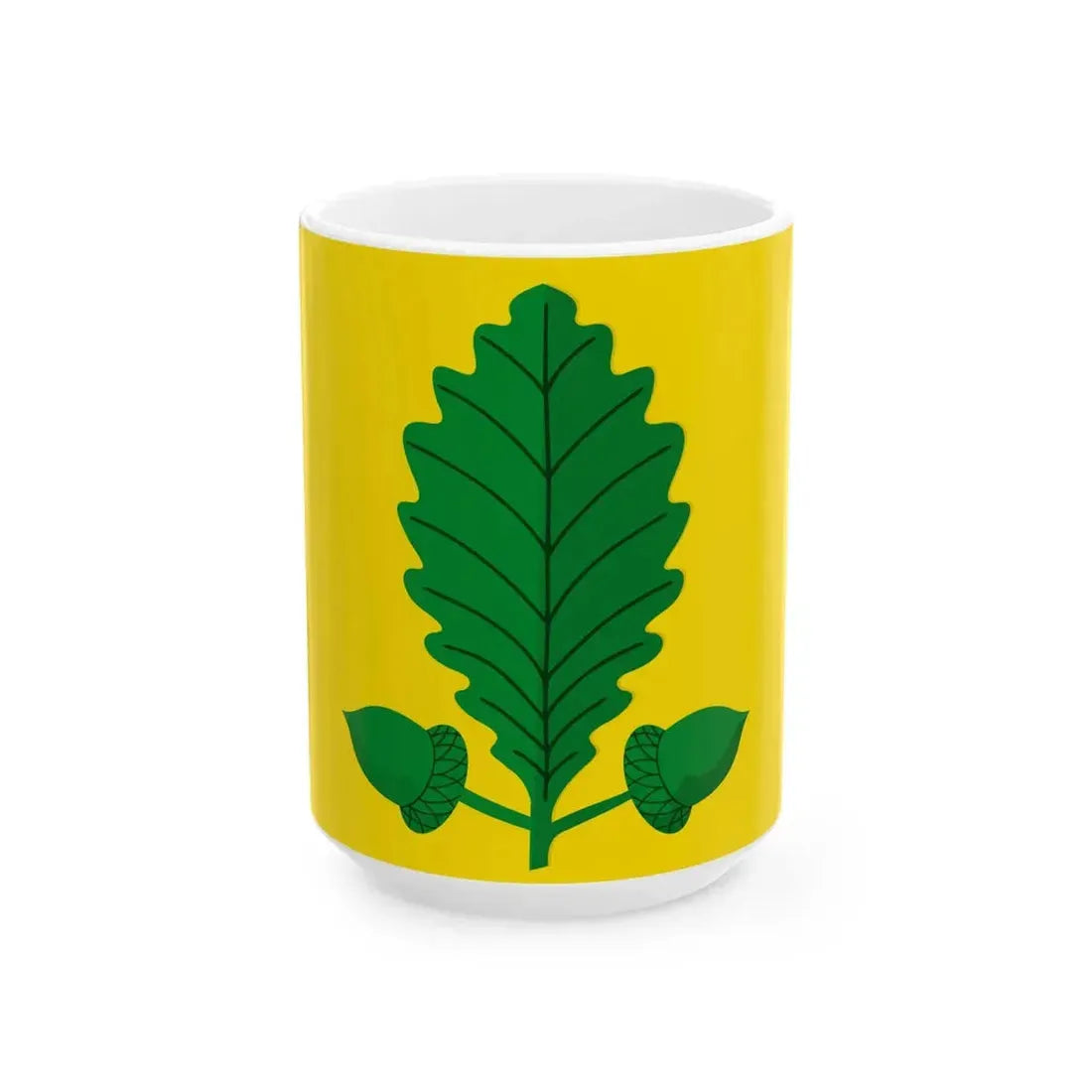 Heusden-Zolder vlag (Belgium) White Coffee Mug 15oz - Go Mug Yourself