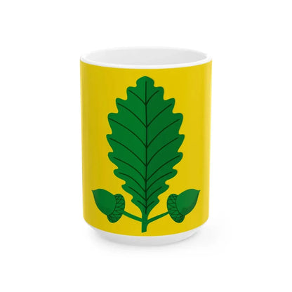 Heusden-Zolder vlag (Belgium) White Coffee Mug 15oz - Go Mug Yourself