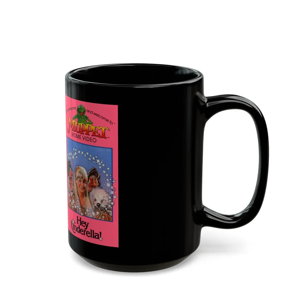 HEY CINDERELLA MUPPET HOME VIDEO (VHS COVER) - Black Coffee Mug-Go Mug Yourself