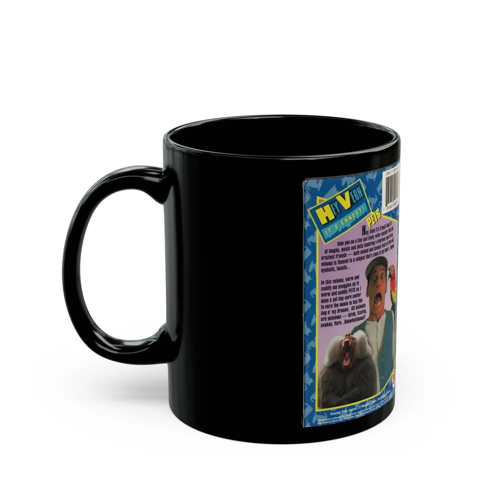 HEY VERN ITS ERNEST PETS (VHS COVER) - Black Coffee Mug-Go Mug Yourself