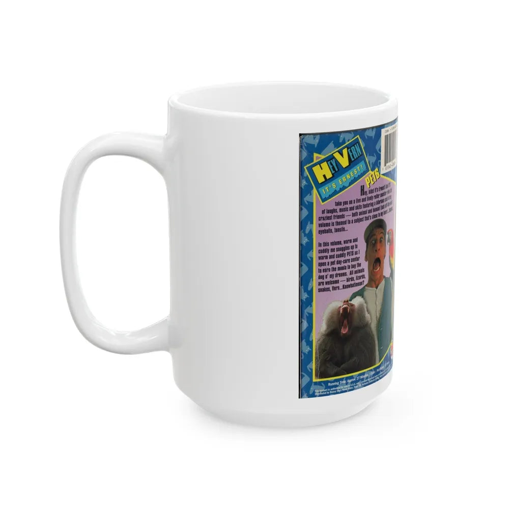 HEY VERN ITS ERNEST PETS (VHS COVER) - White Coffee Mug-Go Mug Yourself