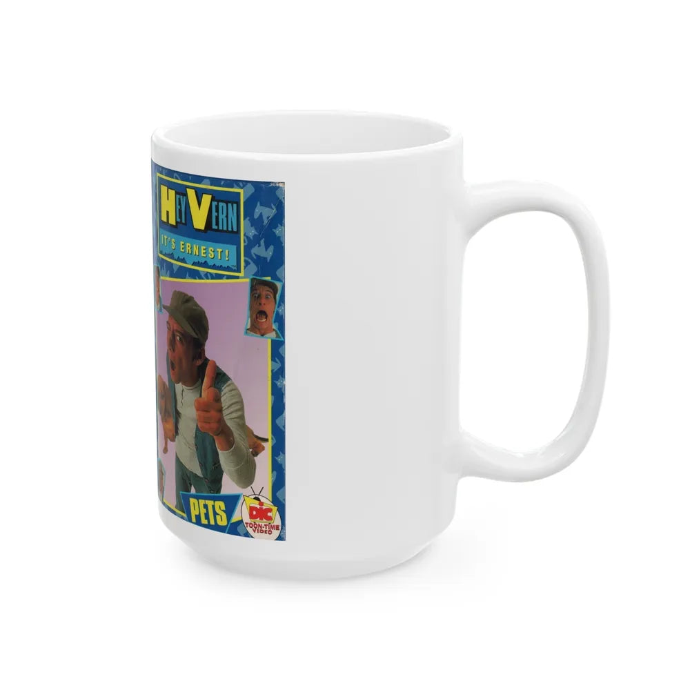 HEY VERN ITS ERNEST PETS (VHS COVER) - White Coffee Mug-Go Mug Yourself