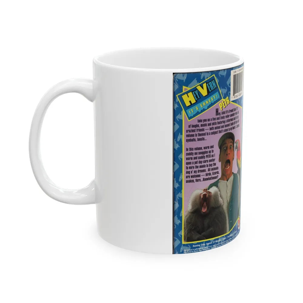 HEY VERN ITS ERNEST PETS (VHS COVER) - White Coffee Mug-Go Mug Yourself