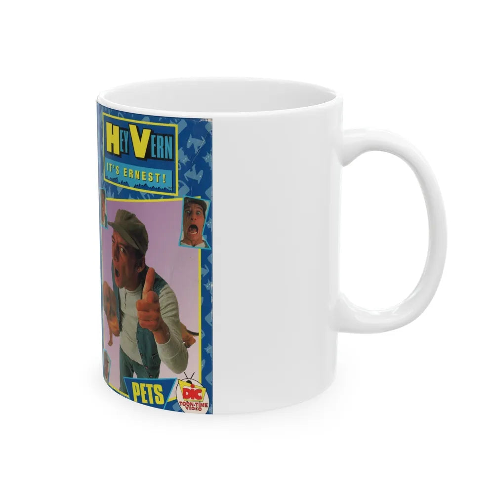 HEY VERN ITS ERNEST PETS (VHS COVER) - White Coffee Mug-Go Mug Yourself