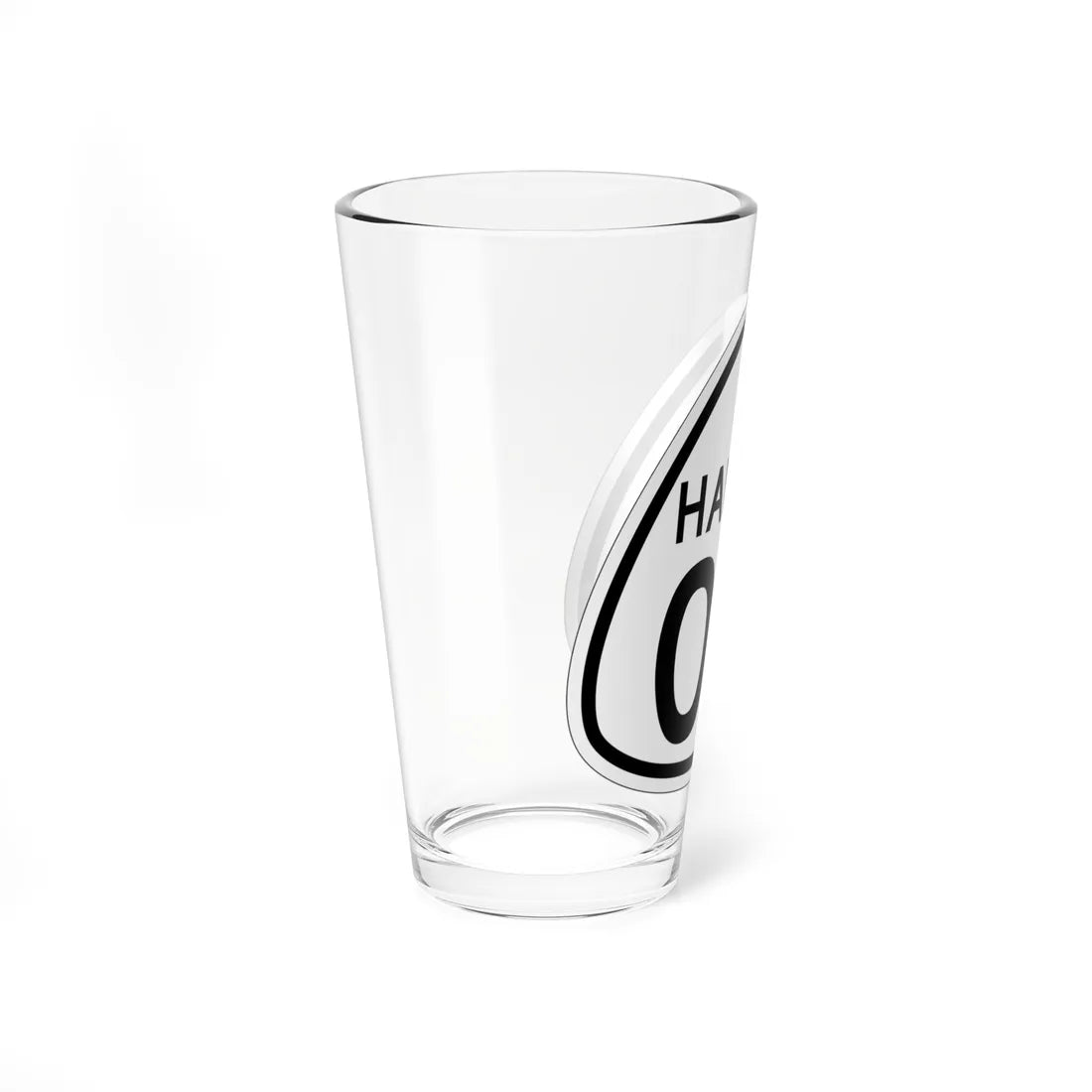 HI-00 1956 template (Hawaii) (Road Sign) Pint Glass 16oz - Go Mug Yourself