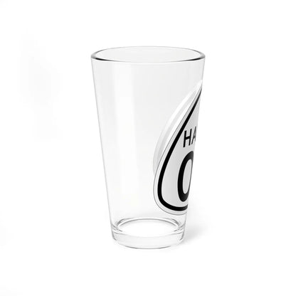 HI-00 1956 template (Hawaii) (Road Sign) Pint Glass 16oz - Go Mug Yourself