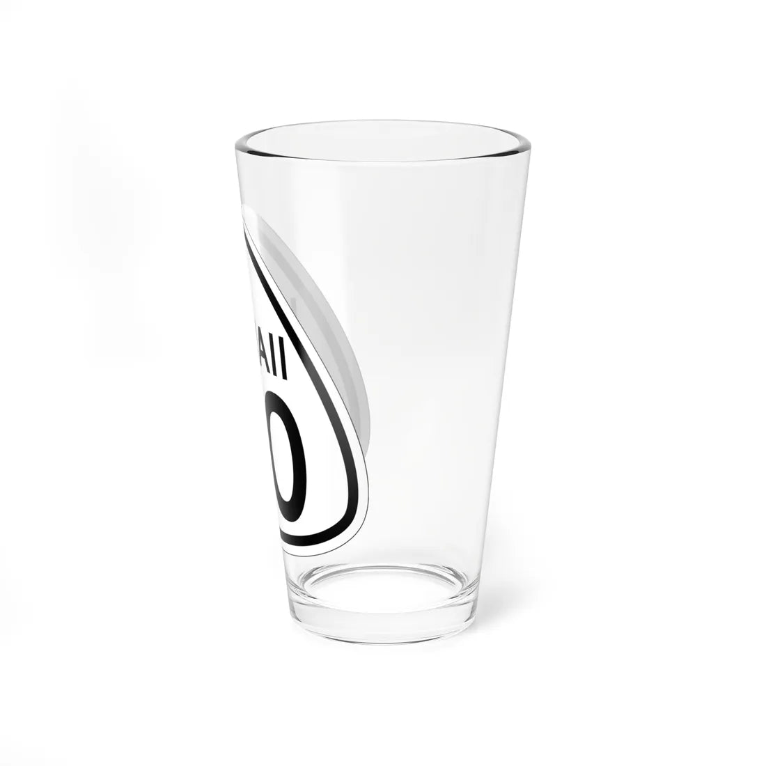 HI-00 1956 template (Hawaii) (Road Sign) Pint Glass 16oz - Go Mug Yourself