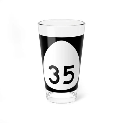 HI-35 (Hawaii) (Road Sign) Pint Glass 16oz 16oz - Go Mug Yourself