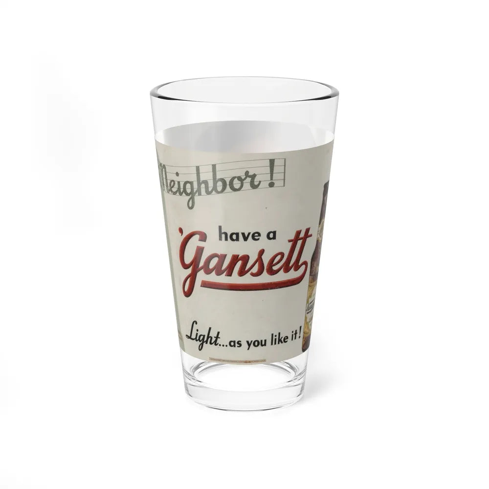 Hi Neighbor - Have a 'Gansett, Narragansett Beer Advertisement, circa 1950 - Pint Glass 16oz-Go Mug Yourself