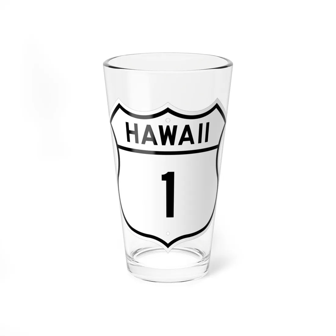 HI-WPR 1 (Hawaii) (Road Sign) Pint Glass 16oz 16oz - Go Mug Yourself