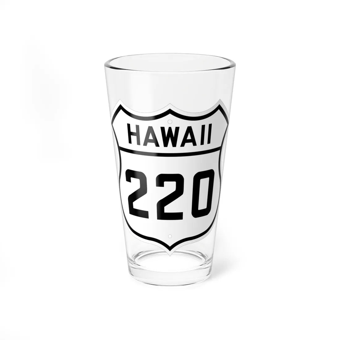 HI-WPR 220 (Hawaii) (Road Sign) Pint Glass 16oz 16oz - Go Mug Yourself