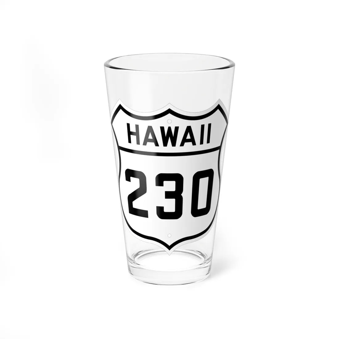 HI-WPR 230 (Hawaii) (Road Sign) Pint Glass 16oz 16oz - Go Mug Yourself