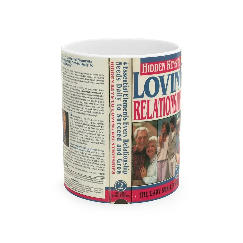 HIDDEN KEYS TO LOVING RELATIONSHIPS (VHS COVER) - White Coffee Mug 11oz - Go Mug Yourself