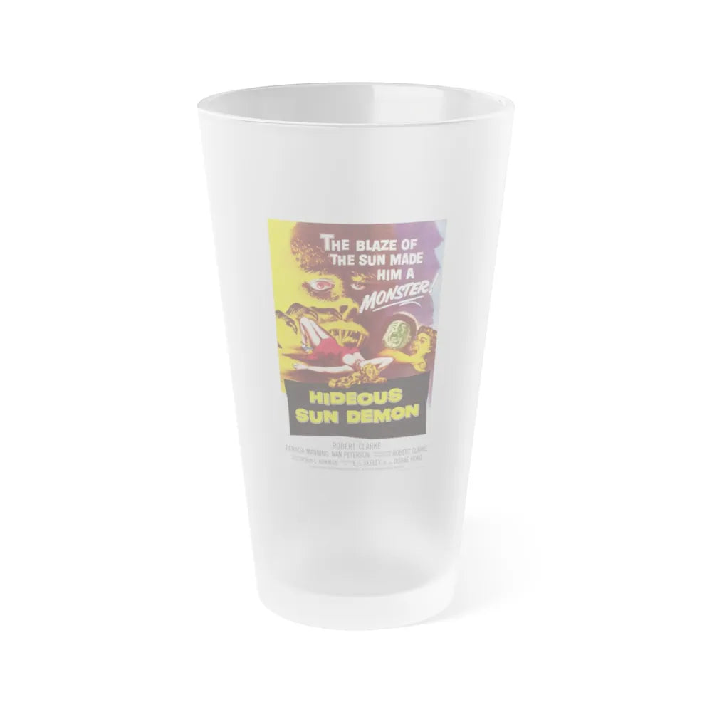 HIDEOUS SUN DEMON 1958 Movie Poster - Frosted Pint Glass 16oz-16oz-Frosted-Go Mug Yourself