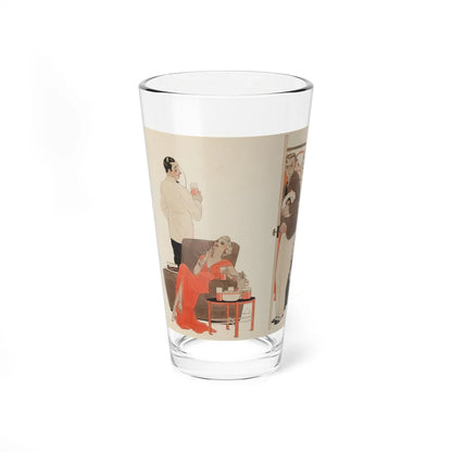 Hiding in the Closet, magazine illustration - Pint Glass 16oz-16oz-Go Mug Yourself