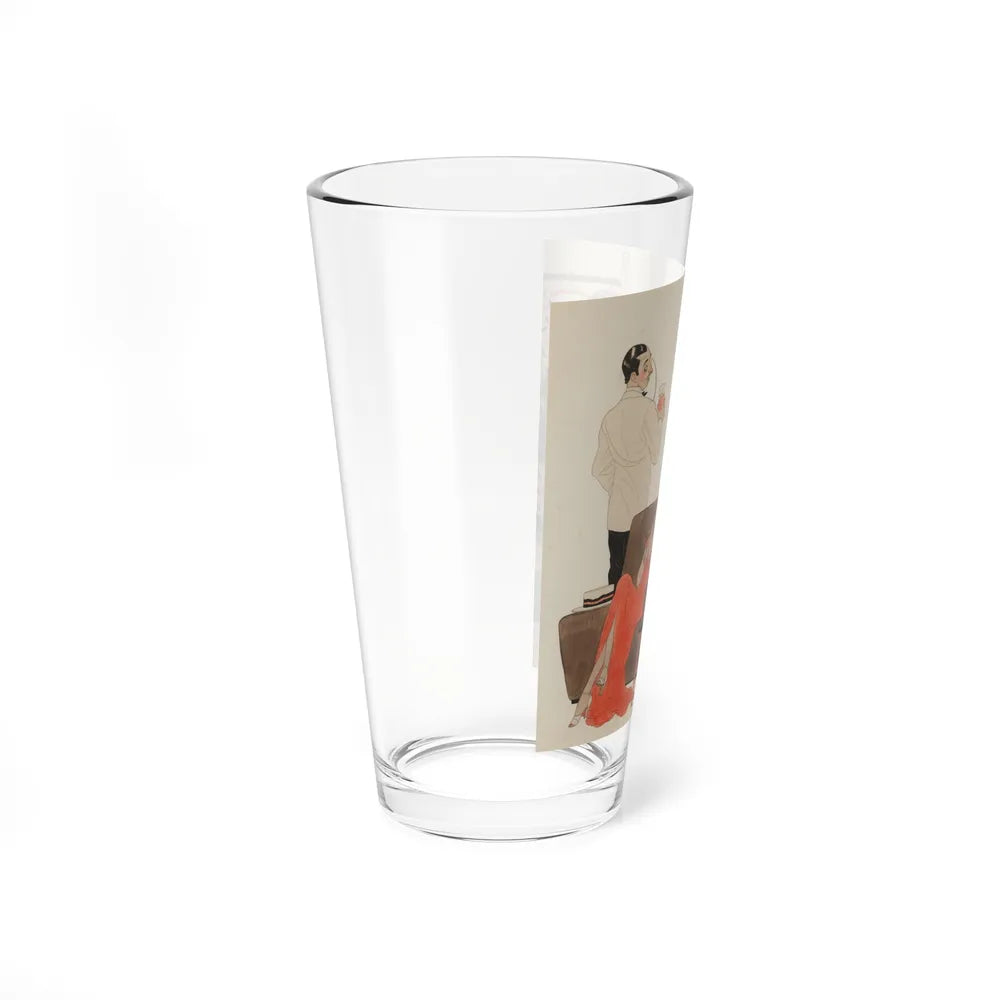 Hiding in the Closet, magazine illustration - Pint Glass 16oz-Go Mug Yourself