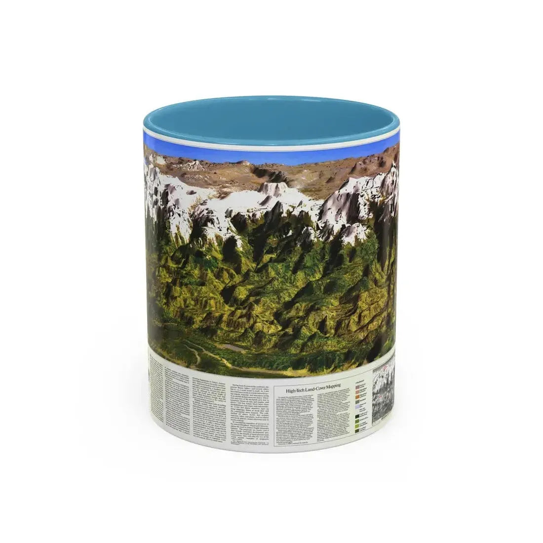 High Himalaya (1988) (Map) Accent Coffee Mug 11oz Light Blue - Go Mug Yourself