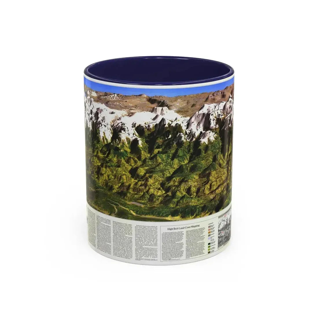 High Himalaya (1988) (Map) Accent Coffee Mug 11oz Navy - Go Mug Yourself