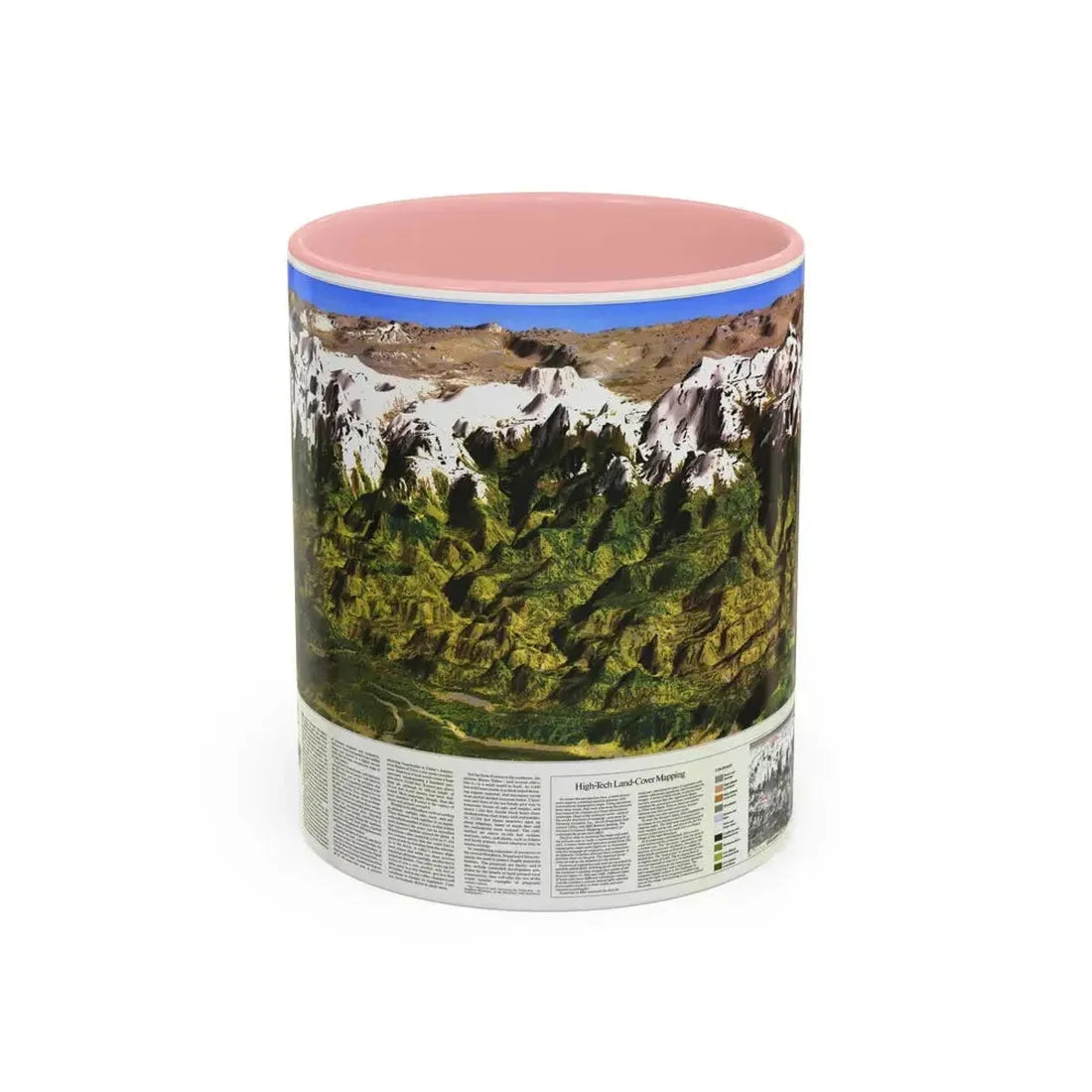 High Himalaya (1988) (Map) Accent Coffee Mug 11oz Pink - Go Mug Yourself