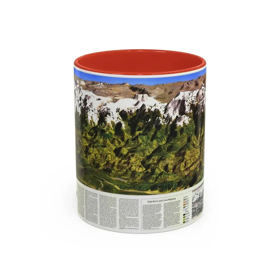 High Himalaya (1988) (Map) Accent Coffee Mug 11oz Red - Go Mug Yourself