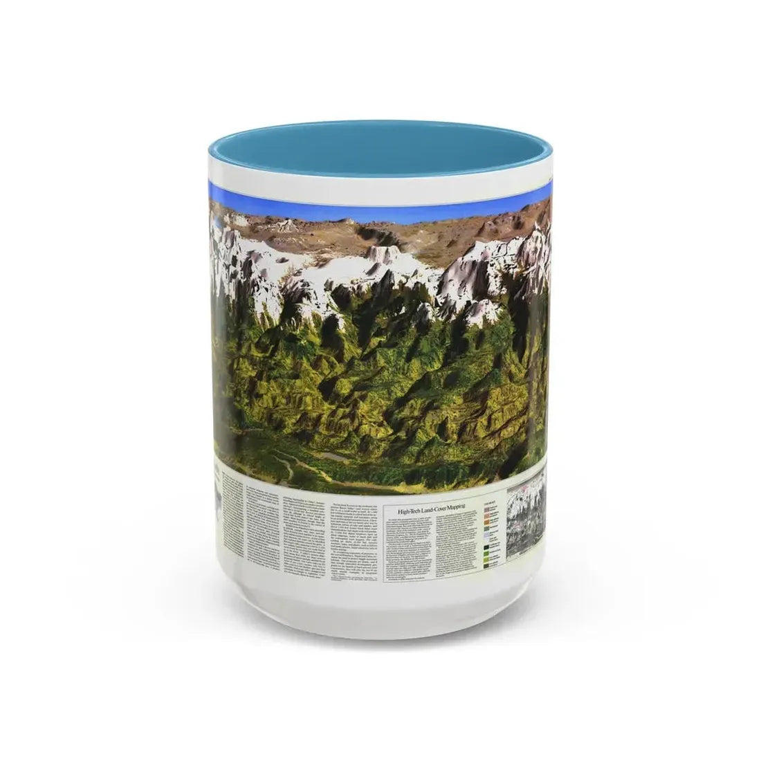 High Himalaya (1988) (Map) Accent Coffee Mug 15oz Light Blue - Go Mug Yourself