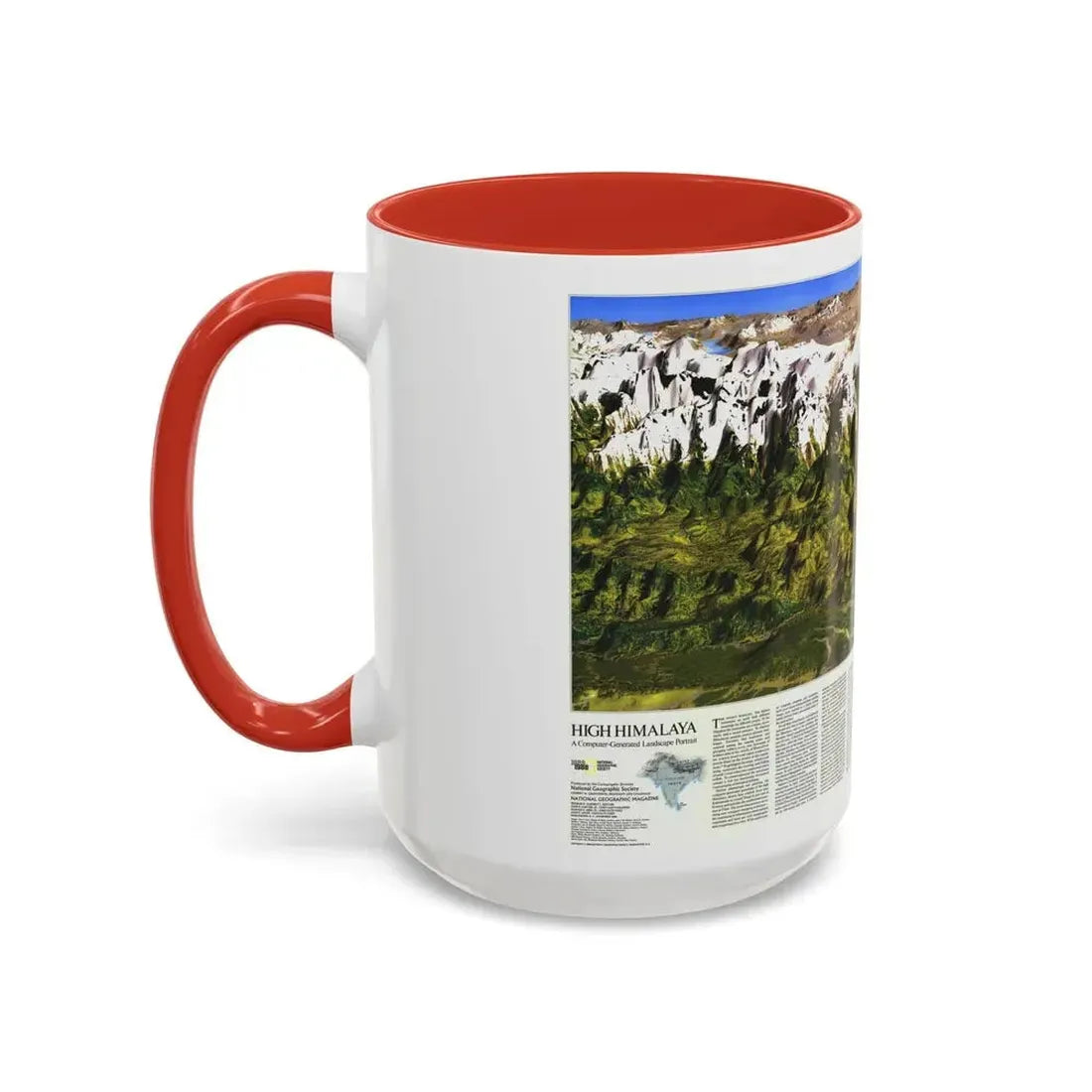 High Himalaya (1988) (Map) Accent Coffee Mug - Go Mug Yourself