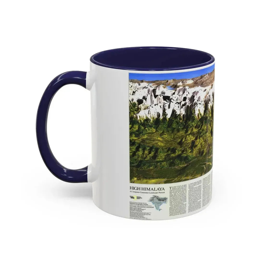 High Himalaya (1988) (Map) Accent Coffee Mug - Go Mug Yourself