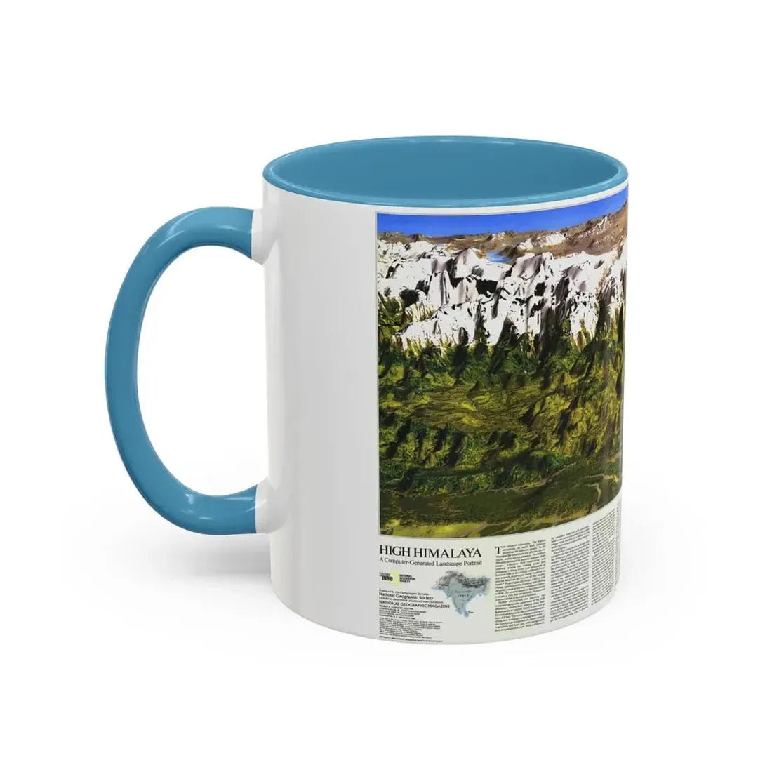 High Himalaya (1988) (Map) Accent Coffee Mug - Go Mug Yourself