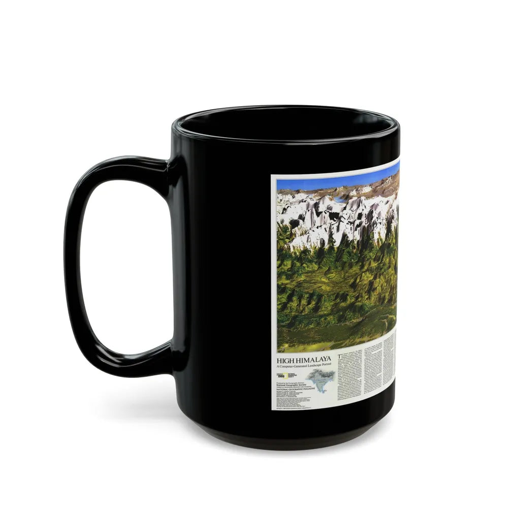 High Himalaya (1988) (Map) Black Coffee Mug-Go Mug Yourself