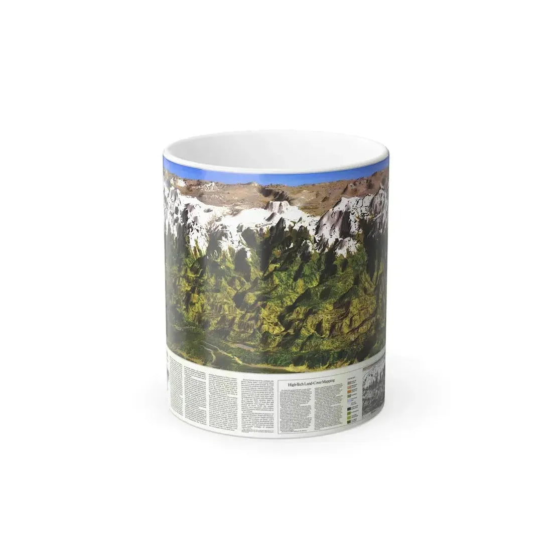 High Himalaya (1988) (Map) Color Changing Mug 11oz - Go Mug Yourself