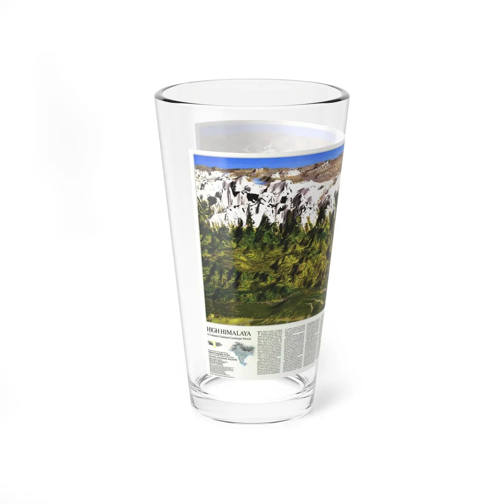 High Himalaya (1988) (Map) Pint Glass 16oz-Go Mug Yourself