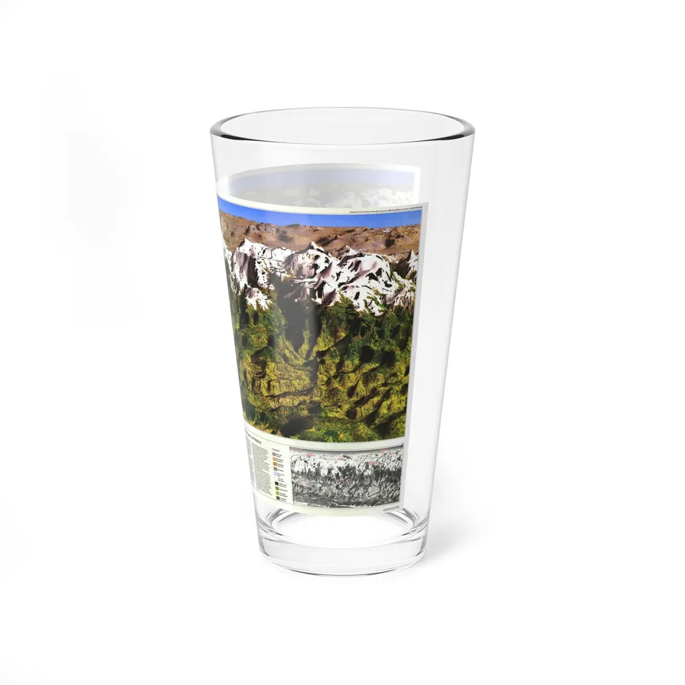 High Himalaya (1988) (Map) Pint Glass 16oz-Go Mug Yourself