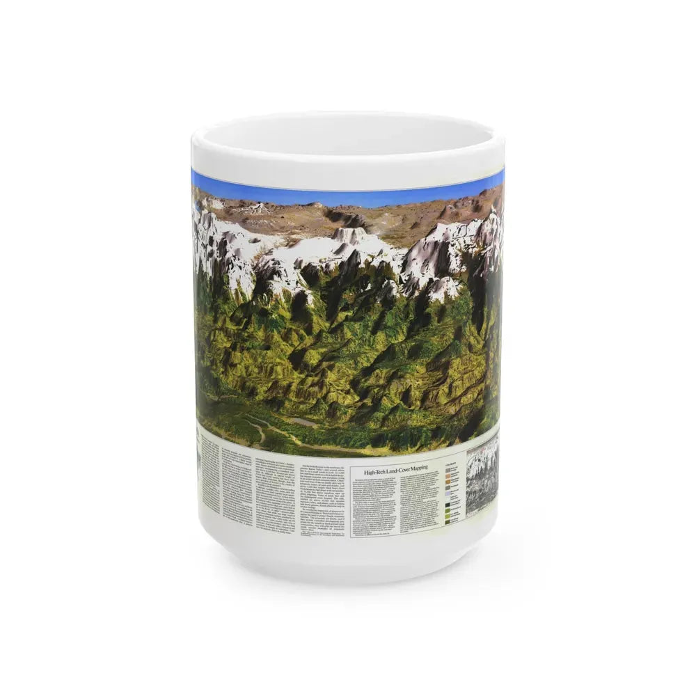 High Himalaya (1988) (Map) White Coffee Mug 15oz - Go Mug Yourself
