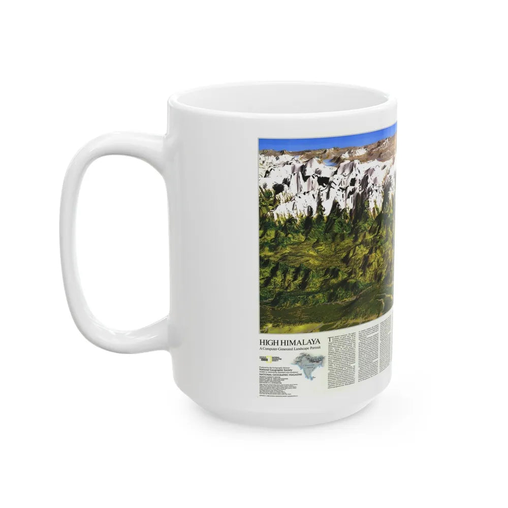 High Himalaya (1988) (Map) White Coffee Mug-Go Mug Yourself