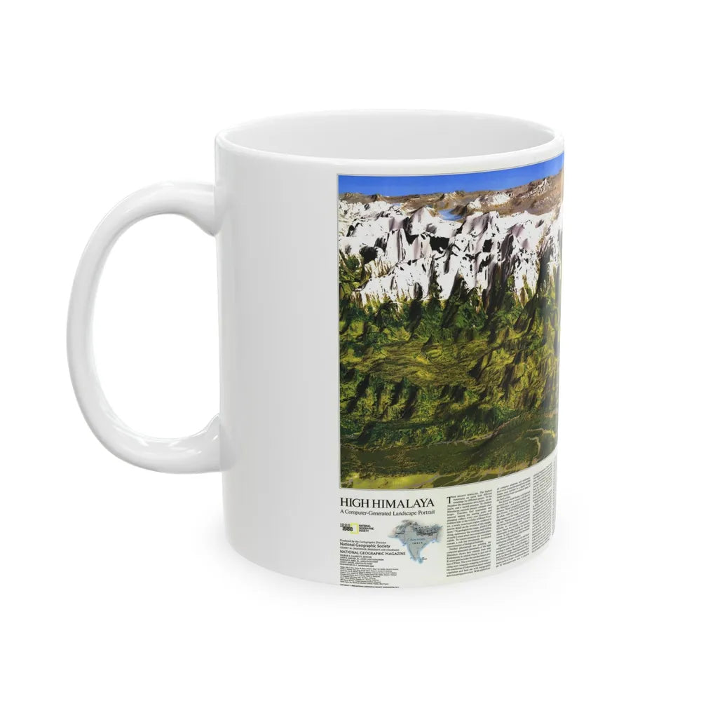 High Himalaya (1988) (Map) White Coffee Mug-Go Mug Yourself