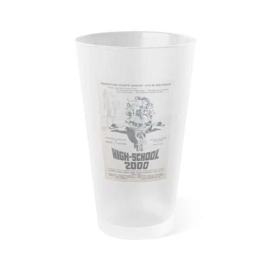 HIGH SCHOOL 2000 (NEVER PRODUCED) Movie Poster - Frosted Pint Glass 16oz-16oz-Frosted-Go Mug Yourself