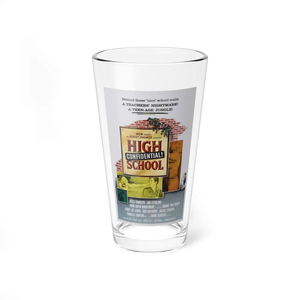 HIGH SCHOOL CONFIDENTIAL 1958 Movie Poster - Pint Glass 16oz-16oz-Go Mug Yourself