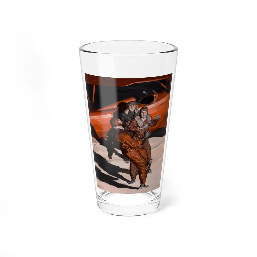 Higher Frontier, Saturday Evening Post story illustration - Pint Glass 16oz-16oz-Go Mug Yourself