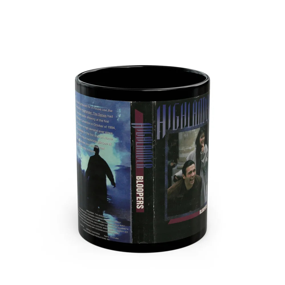 HIGHLANDER BLOOPERS (VHS COVER) - Black Coffee Mug-11oz-Go Mug Yourself