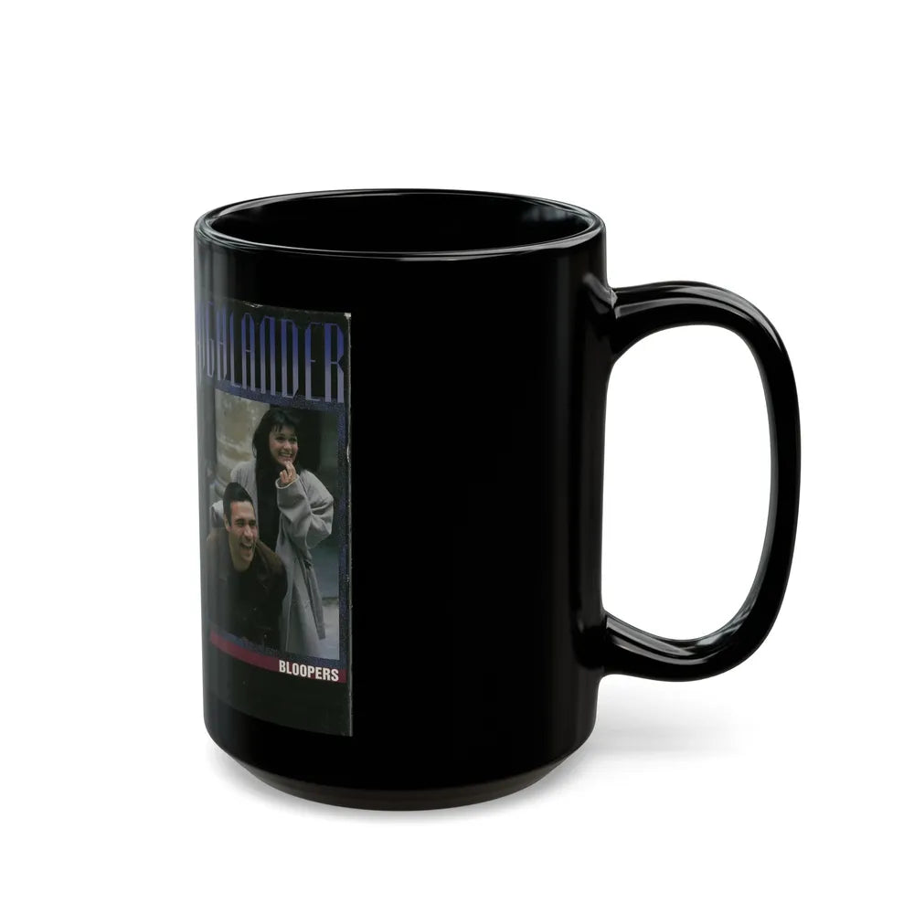 HIGHLANDER BLOOPERS (VHS COVER) - Black Coffee Mug-Go Mug Yourself