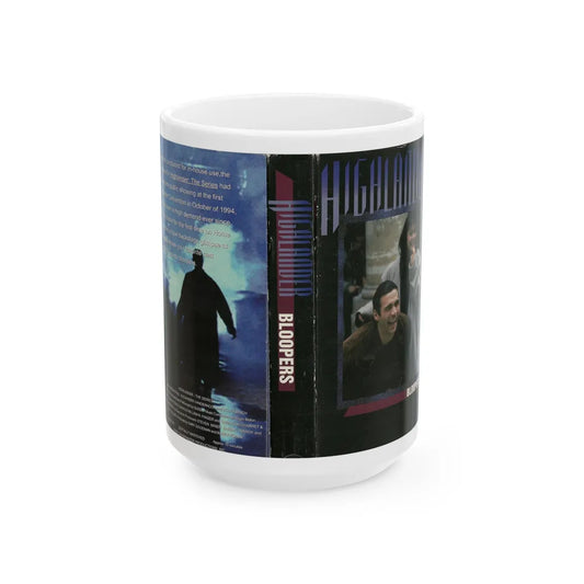 HIGHLANDER BLOOPERS (VHS COVER) - White Coffee Mug-15oz-Go Mug Yourself